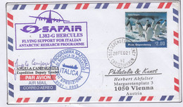 Ross Dependency 2002 Antarctic Flight Support Italian Research Progr. Sign. Ca Ross 28 FE 02 (AF167B) - Vuelos Polares