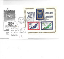 NATIONS UNIES NEW YORK N° BLOC 5 SUR FDC ILLUSTREE 26.6.1970 - Storia Postale