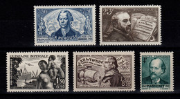 YV 541 / 542 / 543 / 544 / 545 N** Cote 6,60 Euros - Unused Stamps