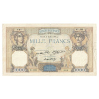 France, 1000 Francs, Cérès Et Mercure, 1931, 1931-03-05, TTB, Fayette:37.6 - 1 000 F 1927-1940 ''Cérès E Mercure''