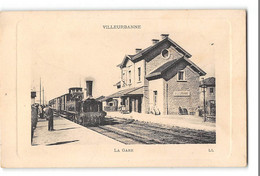 CPA 69 Villeurbanne La Gare Et Le Train Tramway - Villeurbanne