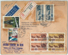 70998 - PORTUGAL - POSTAL HISTORY - REGISTERED AIRMAIL COVER To US - 1963, Transportation, Carriages, Stage Coaches - Diligences