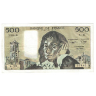France, 500 Francs, Pascal, 1981, 1981-07-02, TTB+, Fayette:71.25, KM:156e - 500 F 1968-1993 ''Pascal''