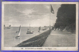 Carte Postale 80. Saint-Valéry-sur-Somme  La Digue  Très Beau Plan - Saint Valery Sur Somme