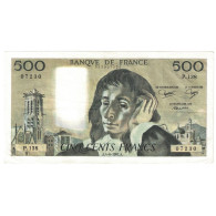 France, 500 Francs, Pascal, 1981, 1981-06-04, SUP, Fayette:71.24, KM:156e - 500 F 1968-1993 ''Pascal''