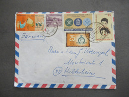 Pakistan 1969 Luftpost Auslandsbrief Mit 5 Marken Nach Hildesheim - Pakistán