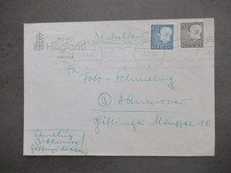 Schweden 1965 Auslandsbrief Nach Hannover Umschlag Hotell Hogland Nässjö Rückseitig Abbildung Kompass - Storia Postale