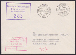 Neuenhagen Kreis Bad Freienwalde / Oder DDR ZKD Brief R4 21.10.63 Reparatur- Und Technische Station - Affrancature Meccaniche Rosse (EMA)