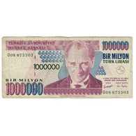 Billet, Turquie, 1,000,000 Lira, 1995, KM:209, B+ - Turchia