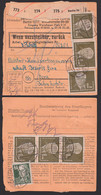 Berlin Paketkarte über 3 Pakete Mit 1 DM Pieck(6) Und 60 Pf. Hegel 26.7.51 Nach Gera - Storia Postale