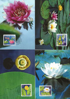 Sweden 2011  Flowers, Water Lilies.  Mi 2826-2829 MaximumCards, FDC - Briefe U. Dokumente
