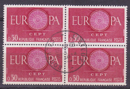 Europa ,n° 1267a,rosace Pâle , Bloc De 4 (SN2203/010) - Usati