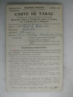 MILITARIA - République Française - Carte De Tabac - Patriottisch