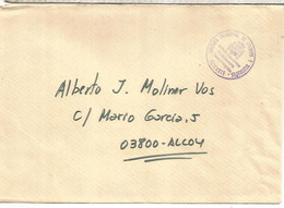 ALICANTE A ALCOY CORREO OFICIAL ADMINISTRACION POSTAL Y TELEGRAFICA - Franquicia Postal