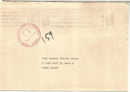 ALICANTE A ALCOY CORREO OFICIAL POSTAL EXPRES - Postage Free