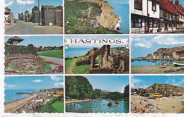 Hastings Multiview  - Used Postcard - Sussex - Stamped 4d - Arundel