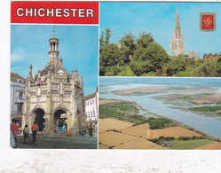 Chichester Multiview - Used Postcard - Sussex - Stamped - Chichester