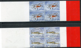 ICELAND  2001 Historic Aircraft Booklets Cancelled.  Michel 979-80 MH - Postzegelboekjes