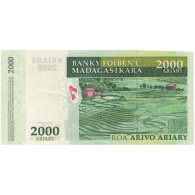 Billet, Madagascar, 2000 Ariary, KM:90b, SPL - Madagascar