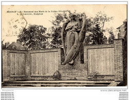 CPA (Réf :N921) BERNAY  (27 EURE) Le Monument Aux Morts De La Guerre 1914 - 1918 L.. A. LEJEUNE Sculpteur - Bernay