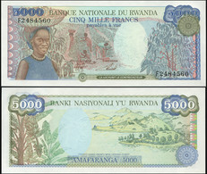 Rwanda 5000 Francs. 01.01.1988 Unc. Banknote Cat# P.22a - Rwanda