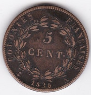 Guyane 5 Centimes 1828 A CHARLES X Colonies Françaises - Französisch-Guayana