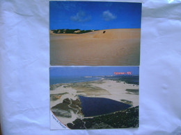 BRAZIL / BRASIL-2 POST CARDS DUNAS AND LAGOA DE PITANGUI IN EXTREMOZ / RN IN 200? IN THE STATE - Natal