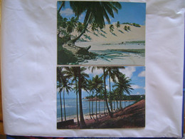 BRAZIL / BRASIL - 2 POST CARDS PRAIA DE GENIPABU AND PIRANGI IN NATAL / RN IN 198? IN THE STATE - Natal