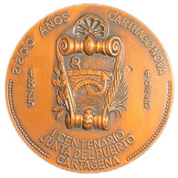 ESPAÑA. MEDALLA I CENTENARIO JUNTA DEL PUERTO DE CARTAGENA. 1.975. BRONCE. ESPAGNE. SPAIN MEDAL - Firma's