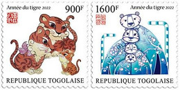 Togo 2021, Year Of The Tiger, 2val - Astrologie