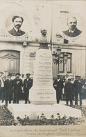 Carte Photo Sculteur Jean Boucher Né à Cesson Sévigné Monument Paul Lintier Ecrivain Mayenne Mort Jeandelaincourt - Inauguraciones