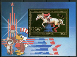 Olympische Spelen 1984 , Guinea  - Blok Postfris - Verano 1984: Los Angeles