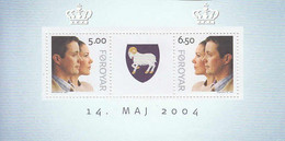 2004 Faroe Islands Royal Wedding Royalty Miniature Sheet Of 2 MNH @ BELOW FACE VALUE - Féroé (Iles)