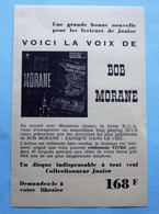 MARABOUT JUNIOR   ENCART  BOB MORANE  VOICI LA VOIX DE BOB MORANE   H.VERNES - Unclassified