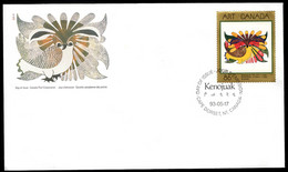 CANADA(1993) Owl By Kenojuak Ashevak. Unaddressed FDC With Cachet And Thematic Cancel. Scott No 1466. - 1991-2000