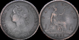 Grande-Bretagne - 1881 - Farthing - Reine Victoria - 01-165 - B. 1 Farthing