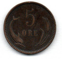 Danemark --   5 Ore 1882    -- TB - Dänemark