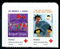 France - 2007 - Autoadhésif Dessine Ton Voeu Pour Les Enfants Du Monde - NEUF - No 4125-26 Ou AA145-146 - Cote 6,00 € € - Autres & Non Classés