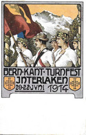 INTERLAKEN → Offizielle Fest-Postkarte Berner Kant.Turnfest Interlaken Anno 1914 - BE Bern