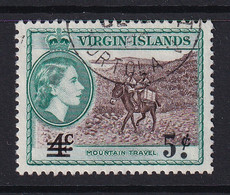 British Virgin Is: 1962   QE II - Pictorial - Surcharge  SG166   5c On 4c    Used - British Virgin Islands