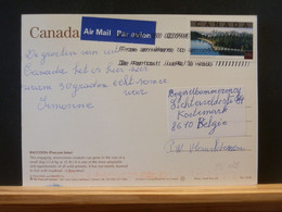 98/039 CP CANADA POUR LA BELG. - Storia Postale