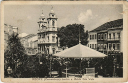 PC BRAZIL, RECIFE, PERNAMBUCO, JARDIM E MATRIZ, Vintage Postcard (b36298) - Recife