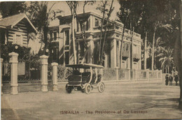 PC EGYPT, ISMAILIA, THE RESIDENCE OF DE LESSEPS, Vintage Postcard (b36781) - Ismailia