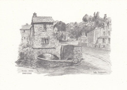 Postcard Bridge House Ambleside Sketch Signed Colin Williamson My Ref B25363 - Ambleside