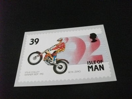 MOTO MOTOCICLETTA  MOTORCYCLING EVENTS ISLE OF MAN STEVE COLLEY WINNER SSDT 1992 - Stamps (pictures)