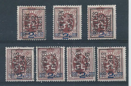 PRE Lot De 7 Valeurs  Cote 20.50 - Typografisch 1922-31 (Houyoux)