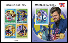 TOGO 2021 - Magnus Carlsen, Chess, M/S + S/S. Official Issue [TG210426] - Scacchi