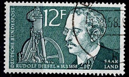 Saargebiet Saar Sarre -  100. Geburtstag Von Rudolf Diesel (MiNr: 432) 1958 - Gest Used Obl - Used Stamps