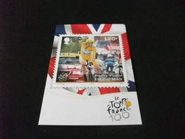 SPORT CICLISMO CICLISTA ISLE OF MAN BRADLEY WIGGINS LE TOUR DE FRANCE 100 - Stamps (pictures)