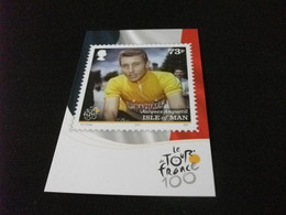 SPORT CICLISMO CICLISTA ISLE OF MAN LE TOUR DE FRANCE 100 JACQUES ANQUETIL - Stamps (pictures)